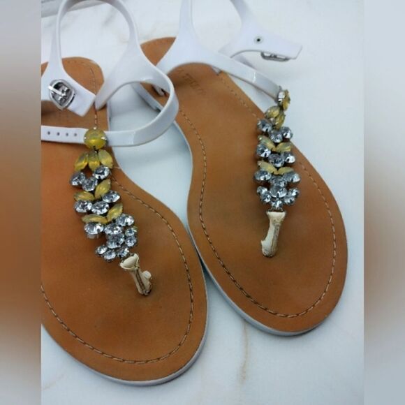 Ivanka Trump Rhinestone Jewel Strappy Sandals Shoes Sz - Picture 13 of 16